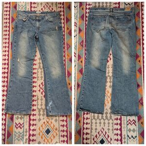 American Eagle Size 14 Hipster 100% Cotton Vintage Jeans Y2K (U21)